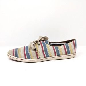 Born Womens 9 Datil Striped Multicolor Lace Up Low Top Sneakers Shoes Comfort